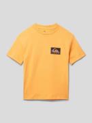 Quiksilver T-Shirt mit Label-Print in Orange, Größe 152