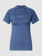Rip Curl T-Shirt mit Label-Print in Jeansblau, Größe XXS