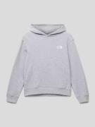 The North Face Oversized Hoodie mit Label-Stitching in Mittelgrau Mela...