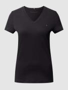 Tommy Hilfiger T-Shirt aus Baumwolle mit Logo-Stickerei in Black, Größ...