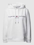 Tommy Hilfiger Hoodie mit Label-Stitching in Weiss, Größe L