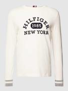 Tommy Hilfiger Longsleeve mit Label-Print Modell 'COLLEGIATE' in Weiss...