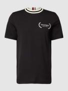 Tommy Hilfiger T-Shirt mit Label-Stitching Modell 'LAUREL' in Black, G...