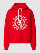 Tommy Hilfiger Hoodie mit Label-Motiv-Print in Rot, Größe XS