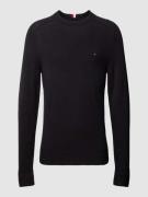 Tommy Hilfiger Strickpullover mit Label-Stitching Modell 'MERINO' in B...