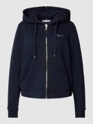 Tommy Hilfiger Sweatjacke mit Label-Schriftzug in Marine, Größe S