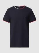 Tommy Hilfiger T-Shirt mit Label-Stitching in Marine, Größe S