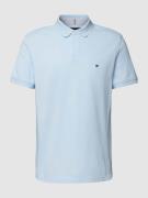 Tommy Hilfiger Poloshirt mit Label-Stitching in Hellblau, Größe S