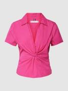 Tommy Hilfiger Blusenshirt mit Umlegekragen in Pink, Größe 36