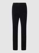 Windsor Slim Fit Stoffhose aus Samt in Black, Größe 36