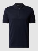 Windsor Regular Fit Poloshirt mit Label-Detail in Marine, Größe S