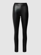 Zero Leggings in Leder-Optik mit elastischem Bund in Black, Größe 38