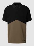 ARMANI EXCHANGE Poloshirt mit Label-Detail in Black, Größe S