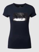 ARMANI EXCHANGE T-Shirt mit Paillettenbesatz in Marine, Größe XS