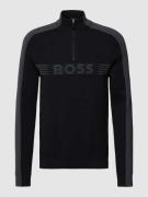 BOSS Green Strickpullover mit Label-Details Modell 'Zirros' in Black, ...