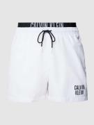 Calvin Klein Underwear Badehose mit elastischem Logo-Bund in Weiss, Gr...