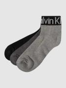 CK Calvin Klein Quarter-Socken im 3er-Pack in Mittelgrau Melange, Größ...