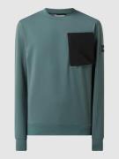 CK Calvin Klein Sweatshirt mit Brusttasche in Schilf, Größe S