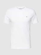 CK Calvin Klein T-Shirt mit Label-Detail in Weiss, Größe M