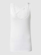 Hanro Unterhemd mit Spitze Modell 'Cotton Lace' in Weiss, Größe XS