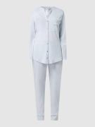 Hanro Pyjama aus merzerisierter Baumwolle Modell 'Pure Essence' in Bla...