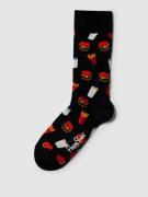 Happy Socks Socken mit Allover-Muster Modell 'BURGER' in Black, Größe ...