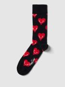 Happy Socks Socken mit Allover-Print Modell 'SMILEY HEART' in Black, G...