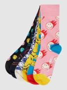 Happy Socks Socken im 6er-Pack mit Smiley®-Muster in Gelb, Größe 36/40