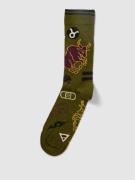 Happy Socks Socken mit Motiv-Prints Modell 'Taurus' in Dunkelgruen, Gr...