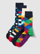 Happy Socks Socken mit Allover-Muster im 4er-Pack in Dunkelblau, Größe...