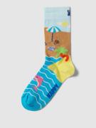 Happy Socks Socken im Allover-Look Modell 'Beach Break' in Hellblau, G...
