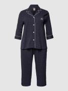 Lauren Ralph Lauren Pyjama mit Allover-Muster in Marine, Größe XXL