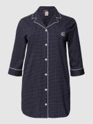 Lauren Ralph Lauren Nachthemd mit Allover-Muster in Marine, Größe XXL