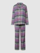 Lauren Ralph Lauren Pyjama mit Streifenmuster in Lila, Größe XS