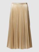 Lauren Ralph Lauren Midirock mit Plisseefalten Modell 'SUZU' in Gold, ...