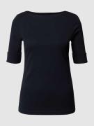 Lauren Ralph Lauren T-Shirt mit Stretch-Anteil in Dunkelblau, Größe L