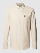 Lyle & Scott Slim Fit Freizeithemd mit Button-Down-Kragen in Sand, Grö...