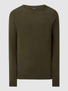 Jack & Jones Strickpullover mit Label-Patch Modell 'HILL' in Oliv, Grö...