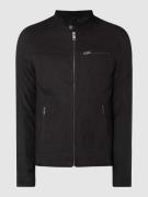 Jack & Jones Jacke mit Biker-Look Modell 'Rocky' in Black, Größe L