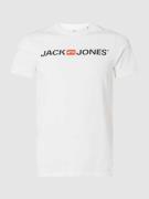 Jack & Jones T-Shirt mit Label-Print Modell 'CORP' in Weiss, Größe M
