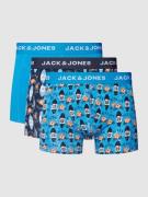Jack & Jones Trunks mit Allover-Print im 3er-Pack Modell 'APAA' in Bla...