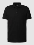 Strellson Poloshirt mit Strukturmuster Modell 'Fadu' in Black, Größe L