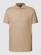 Strellson Poloshirt mit Strukturmuster Modell 'Fadu' in Beige, Größe L