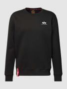Alpha Industries Sweatshirt mit Label-Print Modell 'BASIC' in Black, G...
