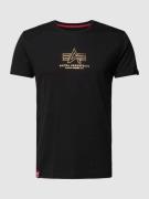 Alpha Industries T-Shirt mit Label-Print in Black, Größe XL