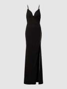 Luxuar Abendkleid mit Zierbesatz in Black, Größe 38
