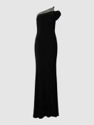 Luxuar Abendkleid mit One-Shoulder-Glitzerträger in Black, Größe 42