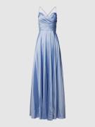 Luxuar Abendkleid in unifarbenem Design in Hellblau, Größe 42