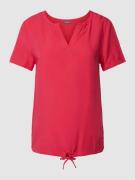Montego Blusenshirt mit V-Ausschnitt in Metallic Rosa, Größe 34