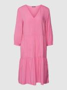 Montego Knielanges Kleid aus Viskose im Stufen-Look in Pink, Größe 38